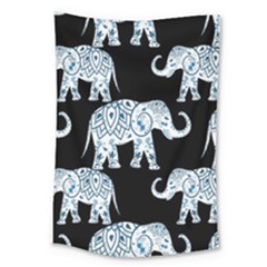 Elephant-pattern-background Large Tapestry by Sobalvarro