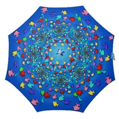 Fractal Art School Of Fishes Straight Umbrellas