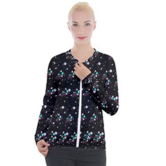 Galaxy Stars Casual Zip Up Jacket by Sparkle