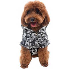 Grey And White Camouflage Pattern Dog Coat by SpinnyChairDesigns