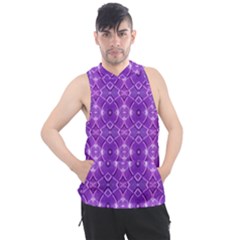 Geometric Galaxy Pattern Print Men s Sleeveless Hoodie by dflcprintsclothing