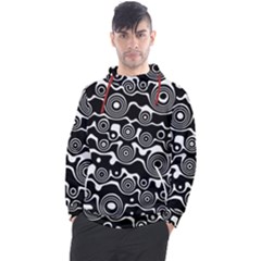 Abstract Black And White Bubble Pattern Men s Pullover Hoodie by SpinnyChairDesigns
