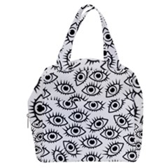 Black And White Cartoon Eyeballs Boxy Hand Bag