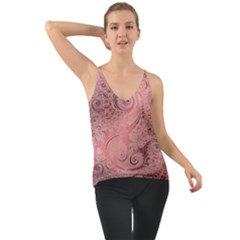 Orchid Pink And Blush Swirls Spirals Chiffon Cami by SpinnyChairDesigns