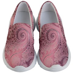 Orchid Pink And Blush Swirls Spirals Kids Lightweight Slip Ons by SpinnyChairDesigns