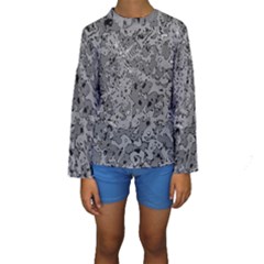 Comic Book Camouflage Kids  Long Sleeve Swimwear by SpinnyChairDesigns
