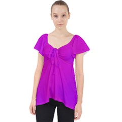Fun Fuschia Lace Front Dolly Top