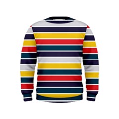 Horizontal Colored Stripes Kids  Sweatshirt by tmsartbazaar