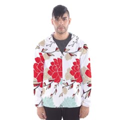 Floral Pattern  Men s Hooded Windbreaker by Sobalvarro