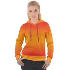 Red Orange Gradient Ombre Colored Women s Overhead Hoodie by SpinnyChairDesigns