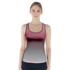 Blush Pink And Grey Gradient Ombre Color Racer Back Sports Top by SpinnyChairDesigns