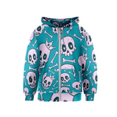 Skull Kids  Zipper Hoodie by Sobalvarro