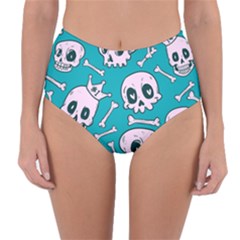 Skull Reversible High-waist Bikini Bottoms by Sobalvarro