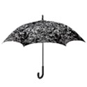 Black and White Grunge Stone Hook Handle Umbrellas (Medium) View3