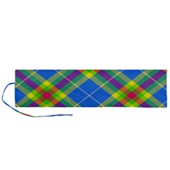 Clown Costume Plaid Striped Roll Up Canvas Pencil Holder (l) by SpinnyChairDesigns
