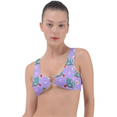 Playing Cats Ring Detail Bikini Top by Sobalvarro
