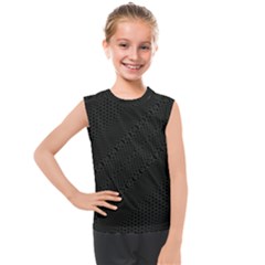 Army Green And Black Netting Kids  Mesh Tank Top by SpinnyChairDesigns