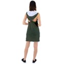 Army Green Color Texture Racer Back Hoodie Dress View2