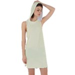 True Cream Color Racer Back Hoodie Dress
