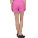 Hot Hollywood Pink Color Velour Lounge Shorts View2