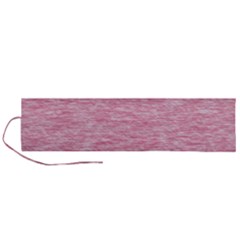 Blush Pink Textured Roll Up Canvas Pencil Holder (l) by SpinnyChairDesigns