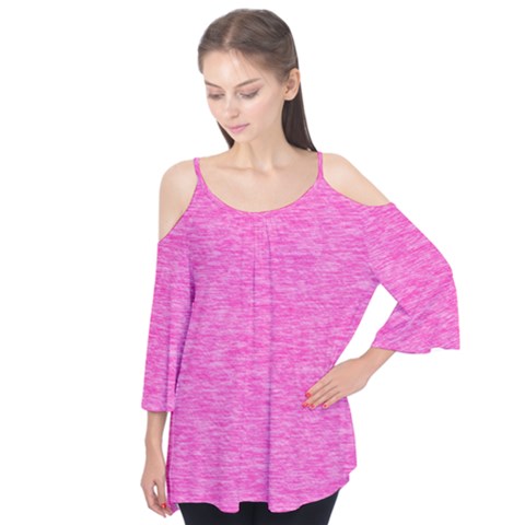 Neon Pink Color Texture Flutter Tees by SpinnyChairDesigns