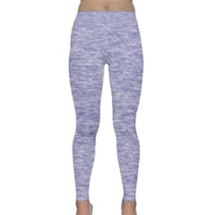 Light Purple Color Textured Classic Yoga Leggings by SpinnyChairDesigns