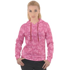 Blush Pink Butterflies Batik Women s Overhead Hoodie by SpinnyChairDesigns