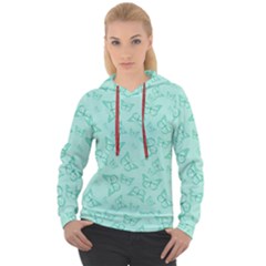 Biscay Green Monarch Butterflies Women s Overhead Hoodie by SpinnyChairDesigns