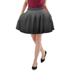 Black Gradient Ombre Color A-line Pocket Skirt by SpinnyChairDesigns