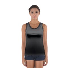 Black Gradient Ombre Color Sport Tank Top  by SpinnyChairDesigns