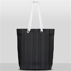Pitch Black Color Stripes Full Print Rope Handle Tote (small) by SpinnyChairDesigns