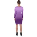 Purple Gradient Ombre Asymmetric Cut-Out Shift Dress View2
