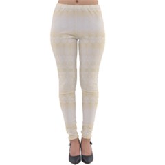 Boho Lemon Chiffon Pattern Lightweight Velour Leggings by SpinnyChairDesigns