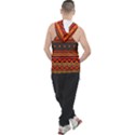 Boho Orange Tribal Pattern Men s Sleeveless Hoodie View2