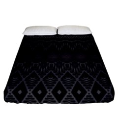 Boho Black Diamonds Fitted Sheet (california King Size) by SpinnyChairDesigns