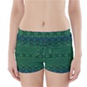 Boho Emerald Green and Blue  Boyleg Bikini Wrap Bottoms View1