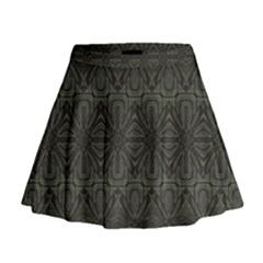 Boho Antique Bronze Pattern Mini Flare Skirt by SpinnyChairDesigns