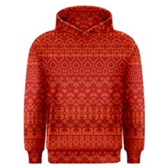 Boho Red Orange Men s Overhead Hoodie by SpinnyChairDesigns