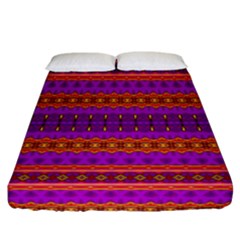 Boho Magenta And Gold Fitted Sheet (california King Size) by SpinnyChairDesigns