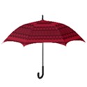 Crimson Red Pattern Hook Handle Umbrellas (Small) View3