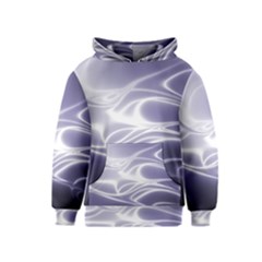 Violet Glowing Swirls Kids  Pullover Hoodie by SpinnyChairDesigns