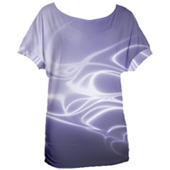 Violet Glowing Swirls Women s Oversized Tee by SpinnyChairDesigns