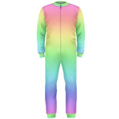 Pastel Rainbow Ombre Onepiece Jumpsuit (men)  by SpinnyChairDesigns