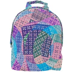 Boho Patchwork Mini Full Print Backpack by SpinnyChairDesigns