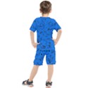 Cornflower Blue Music Notes Kids  Tee and Shorts Set View2
