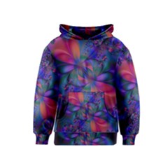 Abstract Floral Art Print Kids  Pullover Hoodie by SpinnyChairDesigns