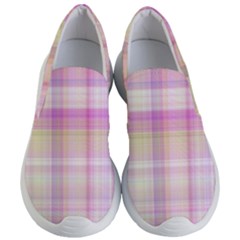 Pink Madras Plaid Women s Lightweight Slip Ons by SpinnyChairDesigns