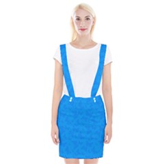 Cornflower Blue Butterfly Print Braces Suspender Skirt by SpinnyChairDesigns