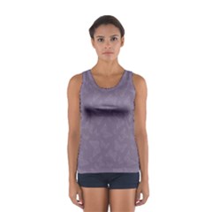 Grape Compote Butterfly Print Sport Tank Top  by SpinnyChairDesigns